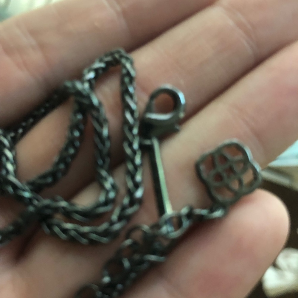 Kendra Scott Black Druzy necklace - Picture 2 of 3